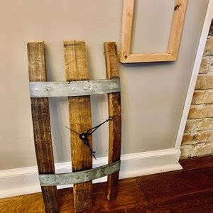 Wine Barrel Wall Clock 20 Wall Clock Made From Refurnished Wine Barrel. Dark Brown. - Etsy