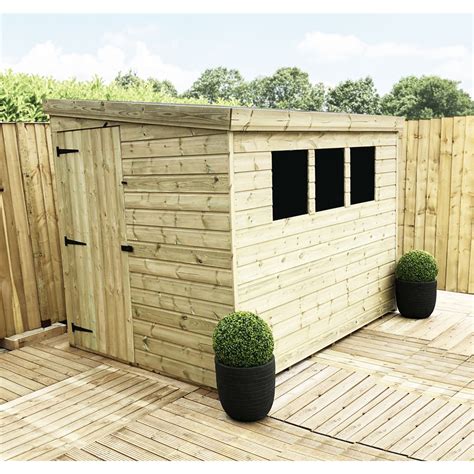 ShedsWarehouse.com | Aston Reverse Pent Sheds (BS) | 8ft X 6ft Reverse Pressure Treated Tongue ...