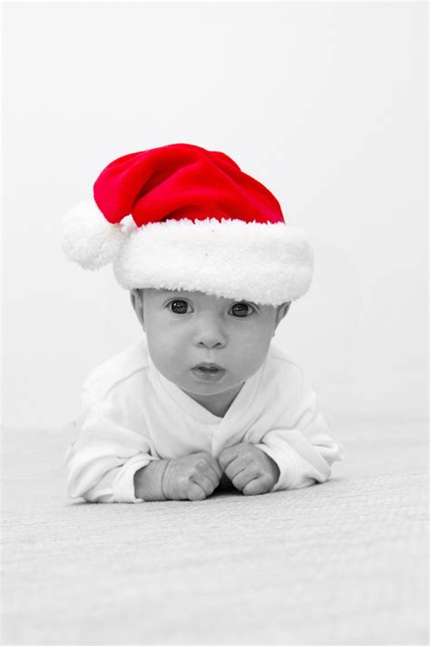 Baby With Santa's Hat Free Stock Photo - Public Domain Pictures