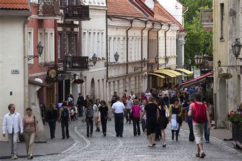 Shopping in Old Town Vilnius, Lithuania