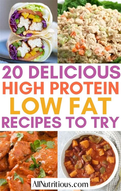 20 Great High Protein Low Fat Recipes - All Nutritious