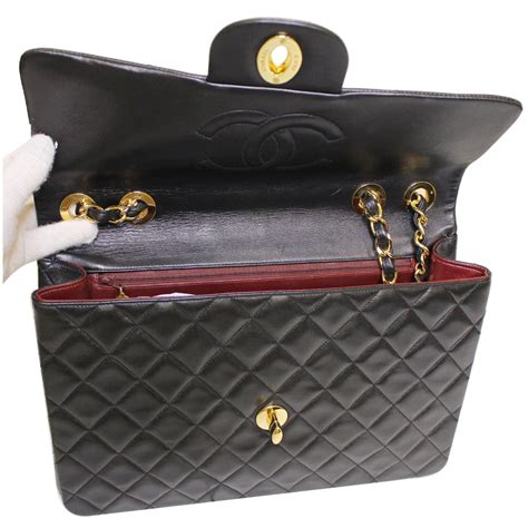 CHANEL Classic Flap XL Maxi Jumbo Quilted Lambskin Shoulder Bag Black