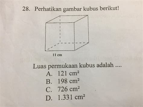 Contoh Soal: Soal Matematika Luas Permukaan Kubus