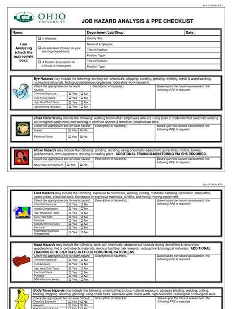 PPE_Checklist.pdf | Personal Protective Equipment | Safety