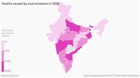 This map shows where Indians will be killed by coal pollution — Quartz India