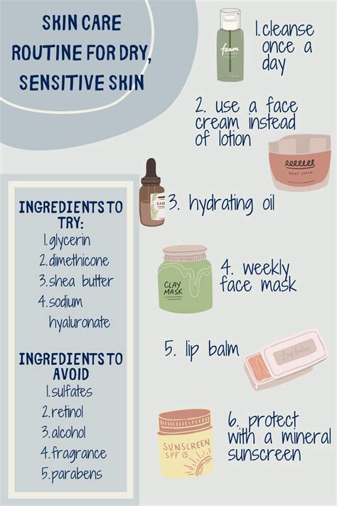 Best Skin Care Routine for Dry Sensitive Skin | Dry skin routine, Sensitive skin care routine ...