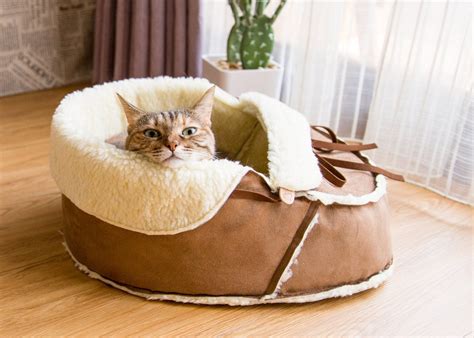 Unique Moccasin Pet Bed for Cats Dogs and Pets. Modern Cat