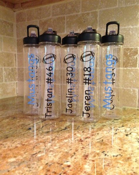 Personalized Water Bottles Football