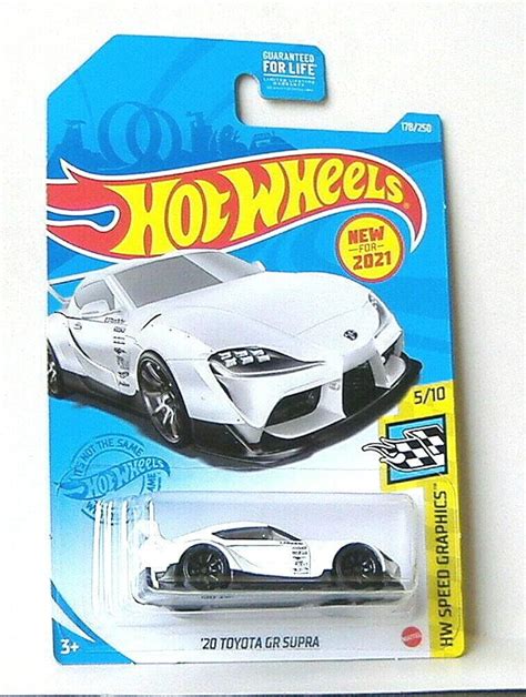 Amazon.com: DieCast Hotwheels '20 Toyota GR Supra - HW Speed Graphics 5/10 [White] 178/250 for ...