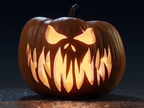 Halloween Pumpkin - Jack-o-lantern 2 3D model | CGTrader