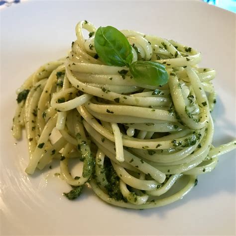 [Homemade] Trenette al pesto alla genovese : food