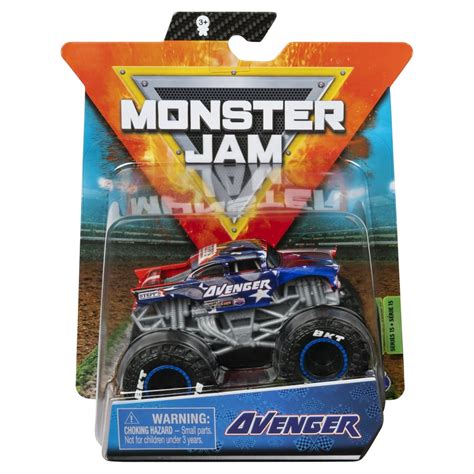 Monster Jam, Official Avenger Monster Truck, Die-Cast Vehicle, World ...