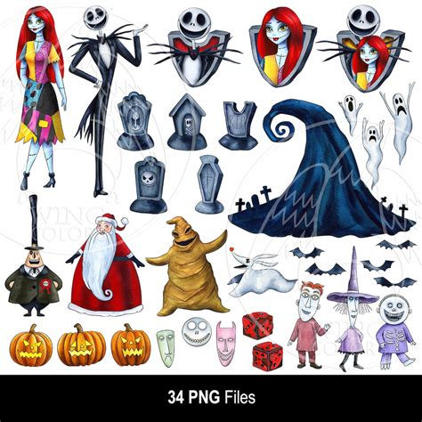 Watercolor Halloween Nightmare Clipart. Other World Love. - Etsy