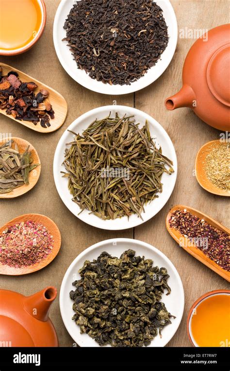 Tea leaves, Herbal Tea Stock Photo - Alamy