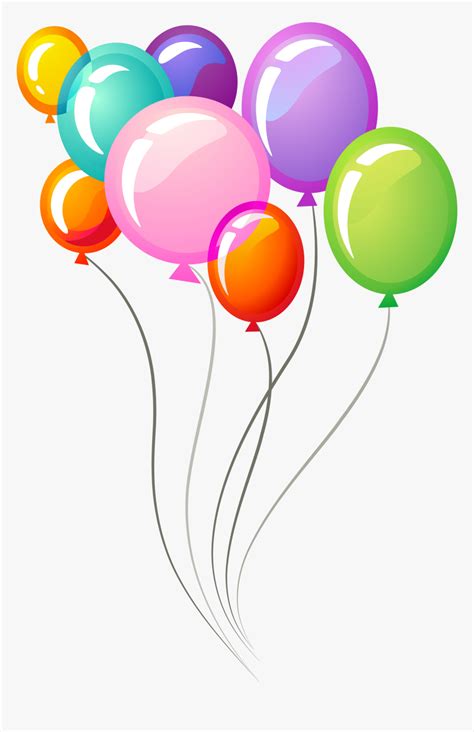 Free Printable Birthday Balloons Clipart, HD Png Download , Transparent ...