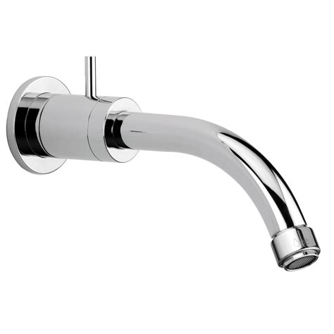 Jewel Faucets J16 Bath Series Single Hole Wall Mount Bathroom Faucet with Control on the Spout ...