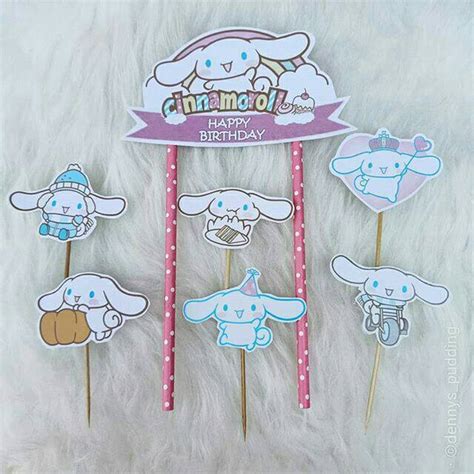 Cinnamoroll Topper Birthday Topper Happy Birthday Pudding Cake Toper | Shopee Singapore