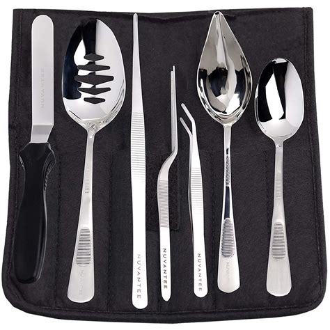 Nuvantee Professional Chef Plating Kit - Premium 8 Piece Culinary Plating Tools Set for ...