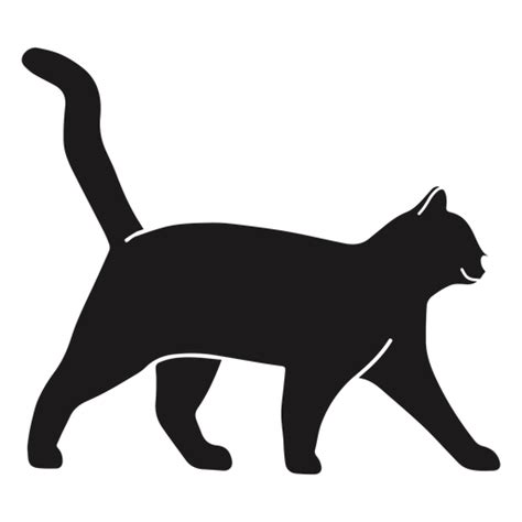 Cat Walking Silhouette Cat PNG & SVG Design For T-Shirts