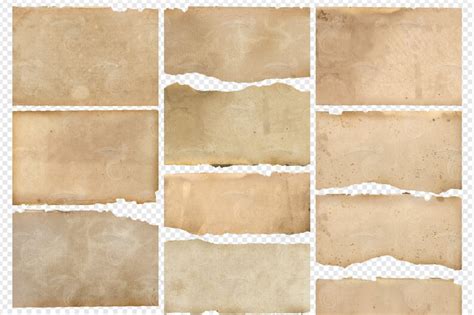 Torn Paper Edges Clip Art Digital Vintage Ripped Png Borders | Etsy