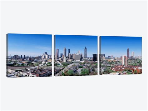 USA, Georgia, Atlanta, skyline Canvas Wall Art | iCanvas