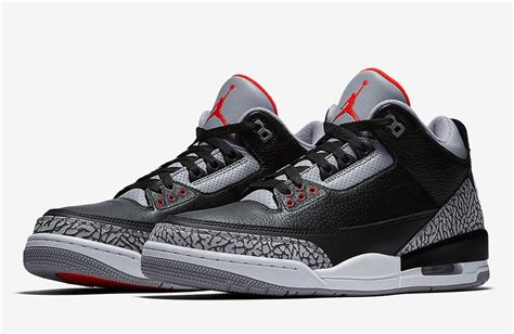 Air Jordan 3 OG Black Cement | 2018 Retro Sneaker Release Date – 8&9 ...