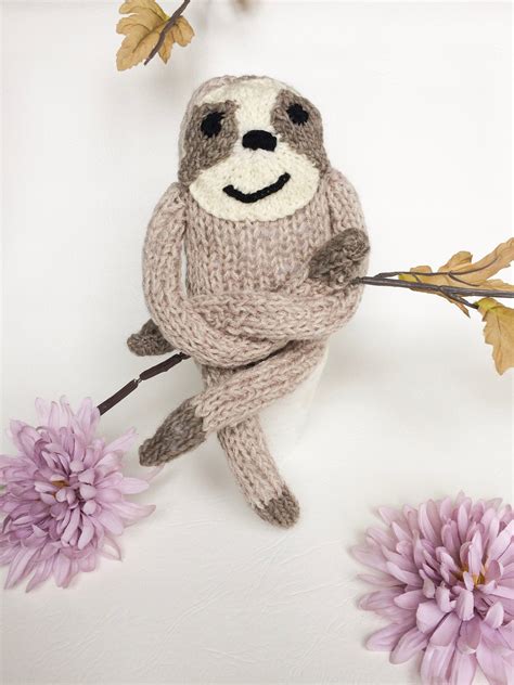 Knitting Pattern Sloth Toy Knitting Pattern Softies Baby | Etsy