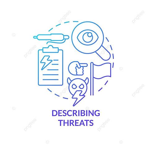 Describing Threats Blue Gradient Concept Icon Safety Outline Vector ...