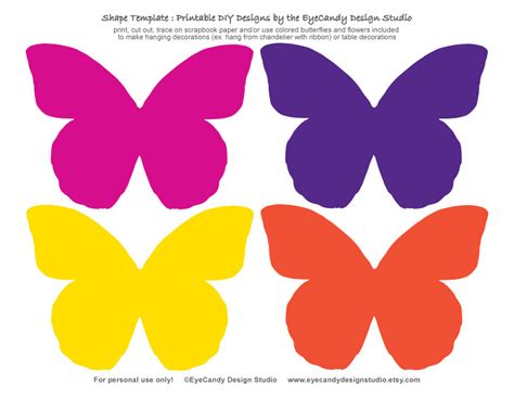 color printable butterfly template - Clip Art Library