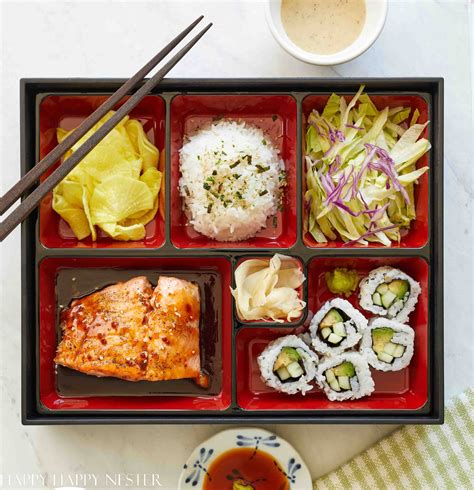 Salmon Teriyaki Bento Box - Happy Happy Nester