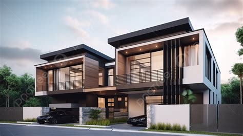 Exterior Design Of A Modern House In The City 3d Rendering Background, Residential, House ...