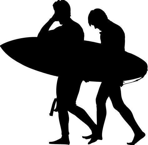 Surfer Girl Silhouette at GetDrawings | Free download