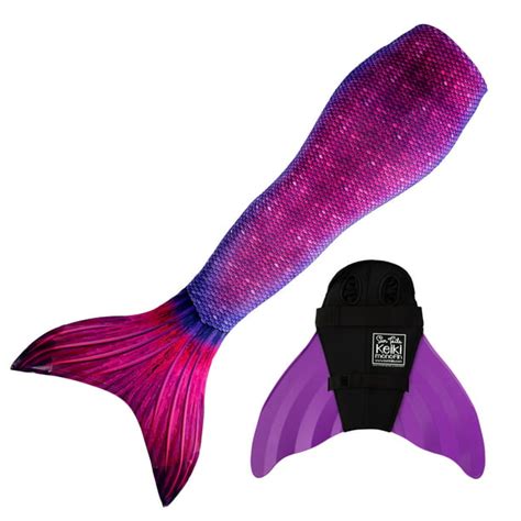 Sun Tail Mermaid - Sun Tail Mermaid Swim Set; Bali Blush Mermaid Tail + Purple Monofin for ...