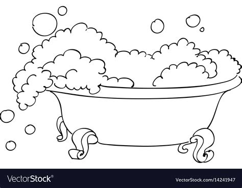 Cartoon image of bathtub Royalty Free Vector Image