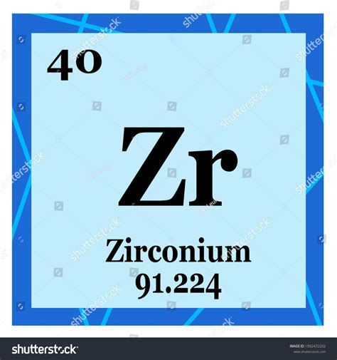 Periodic Table Element Zirconium Stock Illustration 1992472202 | Shutterstock