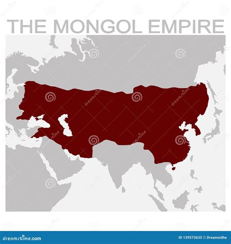 Map of the mongol Empire stock vector. Illustration of culture - 139573635