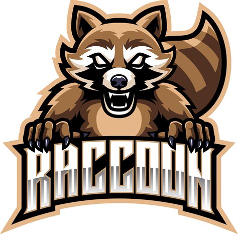 Raccoon esport mascot logo design By Visink TheHungryJPEG.com #mascot, #SPONSORED, #esport, # ...