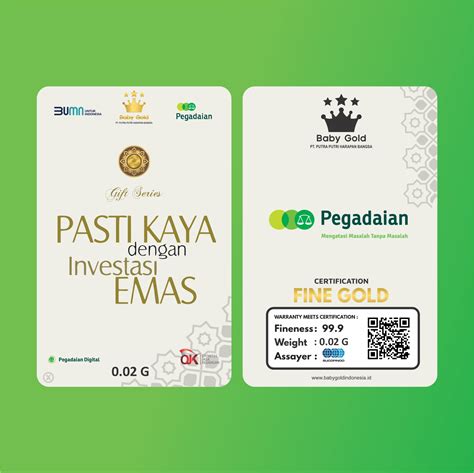 Pegadaian Pasti Kaya Dengan Investasi Emas - Baby Gold