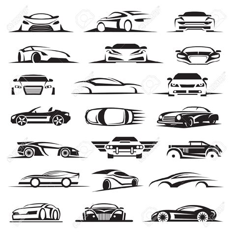 conjunto de veintiún iconos del coche | Logotipos de carros, Logotipos de coches, Plantillas de ...