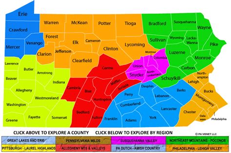 Pennsylvania State County Map - Nat Laurie