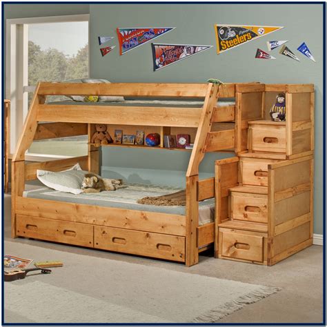 Bunk Bed With Storage Stairs And Desk - Bedroom : Home Decorating Ideas #rYqnBymq9P