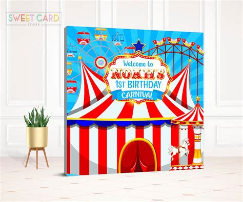 Circus Tent Printable Party Backdrop Circus Party Backdrop Circus Fair Carnival Backdrop Circus ...