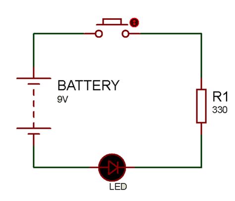 Push Button LED Circuit - Learn How Push Button works in Circuit