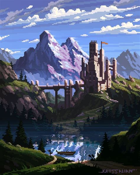 Kryssalian on Twitter | Pixel art landscape, Pixel art games, Cool ...