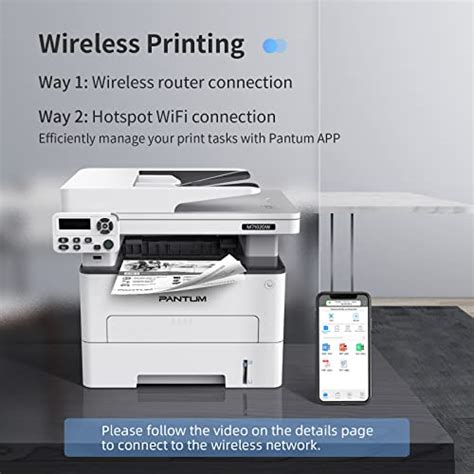 Pantum M7102DW Laser Printer Scanner Copier 3 in 1, Wireless Connectivity and Auto Two-Sided ...