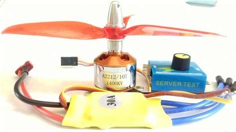 1400kv Brushless Drone Motor, 30A ESC Brushless Controller, Servo Tester 3 Channels - Ripon150.com