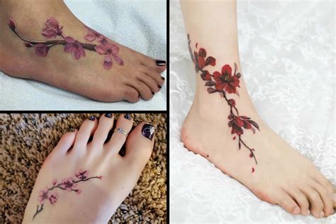 Step Up Your Style With Flower Foot Tattoo