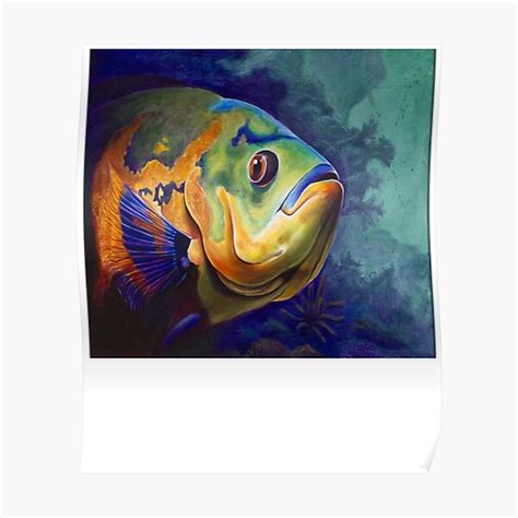 "Oscar Fish - Oscar Fish Painting - Oscar Fish Drawing - Fish - Fish Shirt - Fish Art" Poster by ...