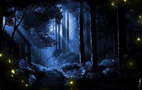 Enchanting Forest Digital Art Wallpaper