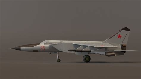 3D model MiG-25 Interceptor 3D Model Lowpoly VR / AR / low-poly | CGTrader